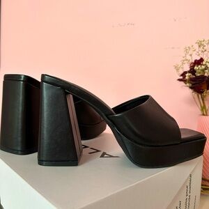 Call it Spring Black Chunky Heel